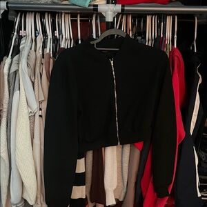 SHEIN Black Bomber Jacket for Women